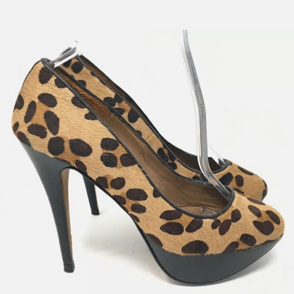 Zara Woman Pony Hair Heeled Platform Pumps 7.5 - Picture 6 of 9